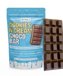 Mungus Magic Mushroom Cookies N Cream Chocolate Bar 3 Grams