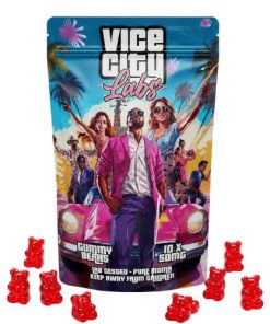 500MG MDMA Gummy Bears - Red Raspberry - Vice City Labs