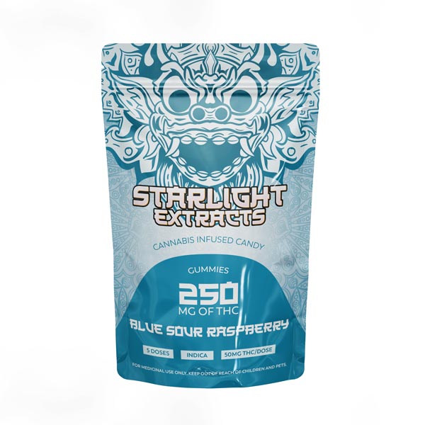 Blue Sour Raspberry starlight gummies-B