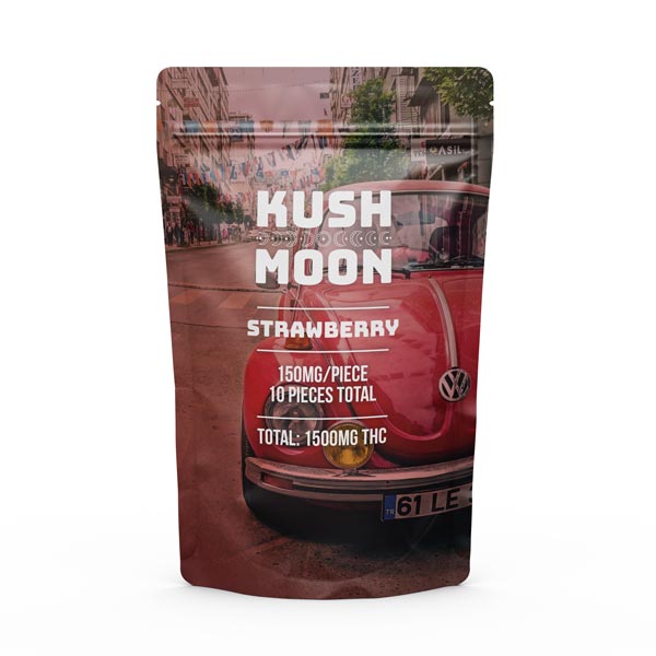 Kush Moon Strawberry THC Gummies 500mg